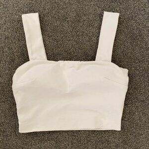 White Padded Strap tube top